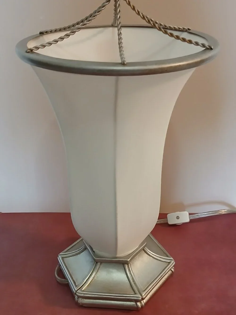 Inverted Hexagon Bell Shape Parlor Lamp-Hampton Bay